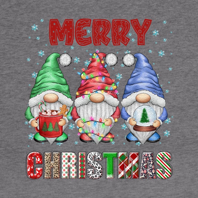 Merry Christmas Gnome Family Funny Xmas Tree Women Men Kids by JennyArtist